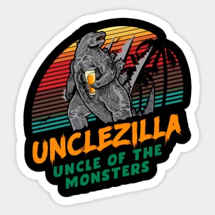 Unclezilla Monster Funny Uncle Gifts Cool Funny Uncle Sticker